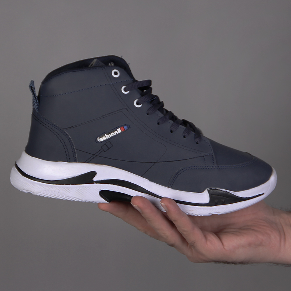 کفش ساقدار مدل Fashion سرمه ای